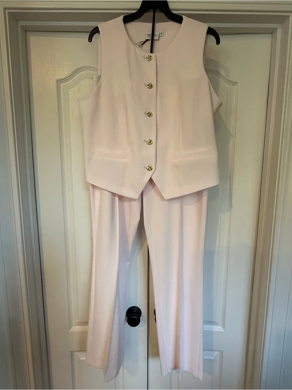 William Rast Cream Sleeveless Vest & Matching Trousers